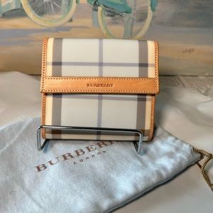 Burberry Nova Check Canvas wallet.